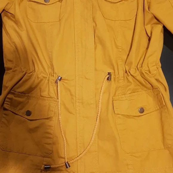 Mustard lightweight coat with hood - Picture 7 of 13